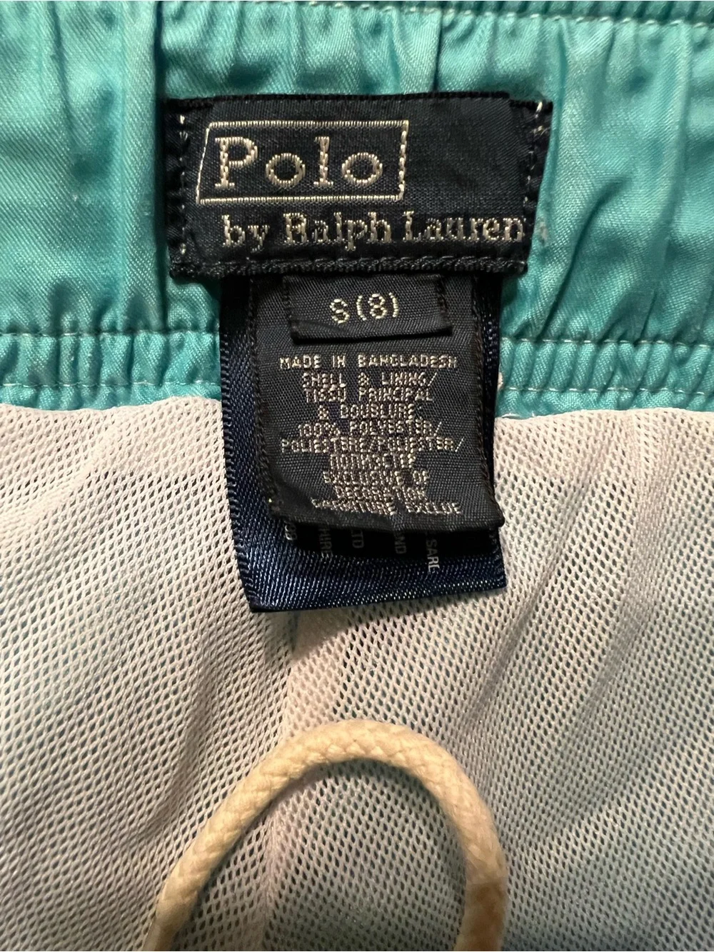 Polo Ralph Lauren VTG Boys Blue  Swimming Board Shorts Big Pony No. 3 Sz S (8)